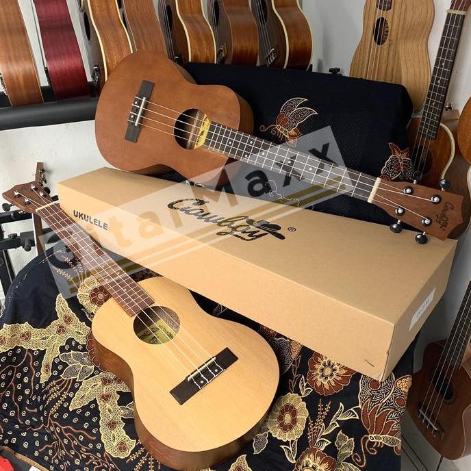 Ukulele Tenor Cowboy 25 Original Bonus Tas Senar dll