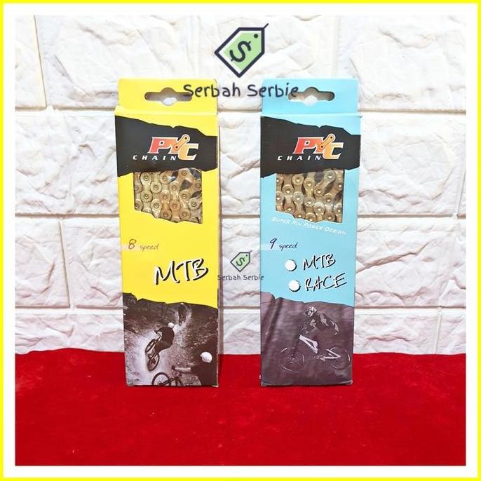 Promo RANTAI SEPEDA 6 7 8 9 MULTI SPEED ABU HITAM GOLD EMAS 116 LINK HV 408 MTB RACE LIPAT BICYCLE C