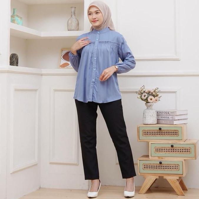 Newrelig- Blouse Aryani Rayon Twill Atasan Wanita Trendy Oversize