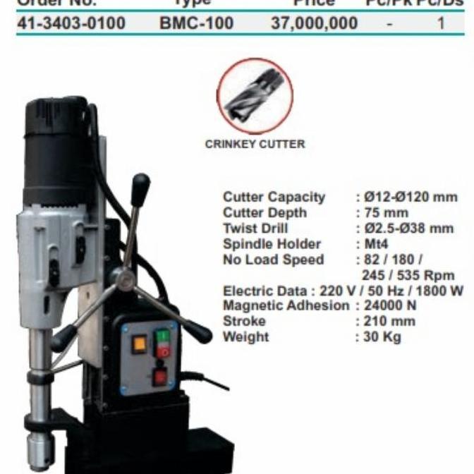 *$*$*$*$] Mesin Bor Magnet JETBROT WIPRO BMC 100 Crinkey Magnetic Bor Drill