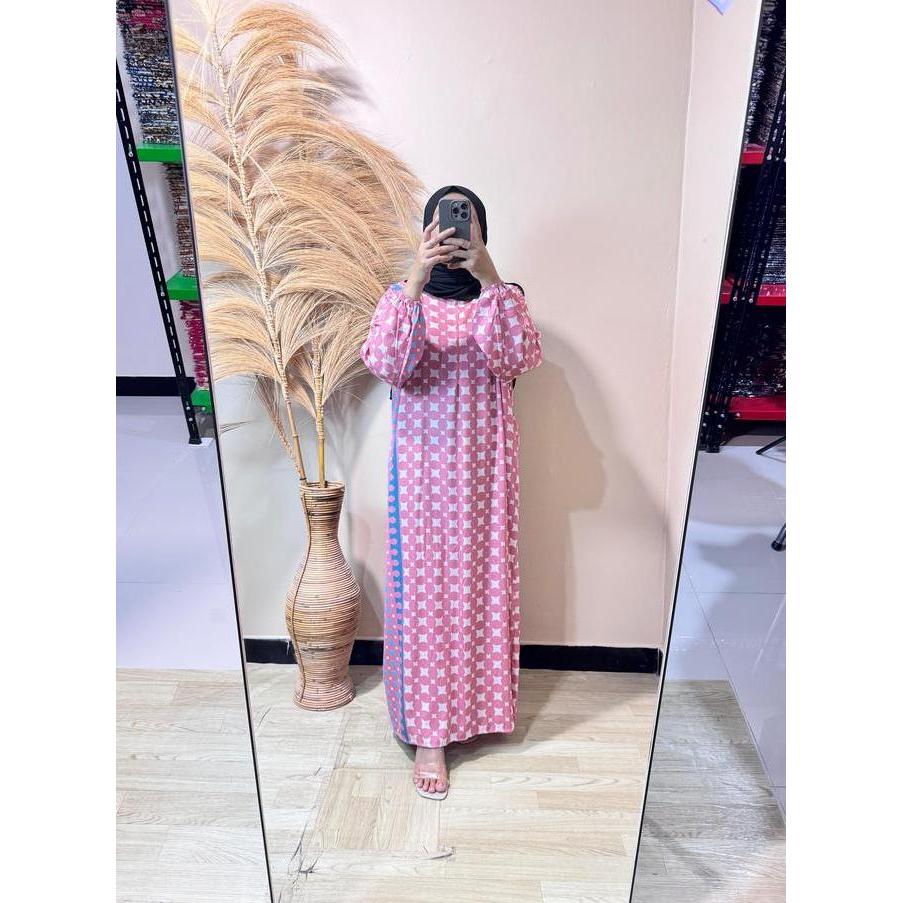 Murah Rerestore Gamis Renita Lengan Panjang Pb130 Busui Daster Dress Wanita Muslim Modern Motif Keki