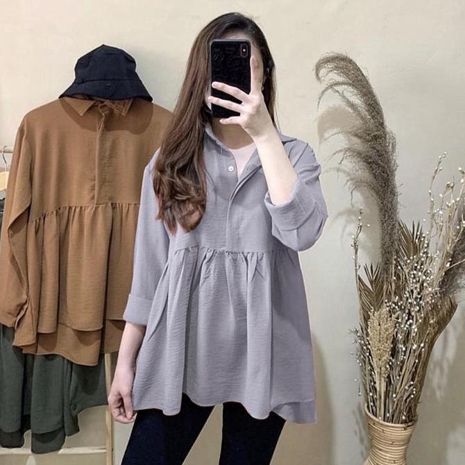 Newrelig- Alia Blouse Katun Rayon Crinkle / Blouse Muslim Wanita