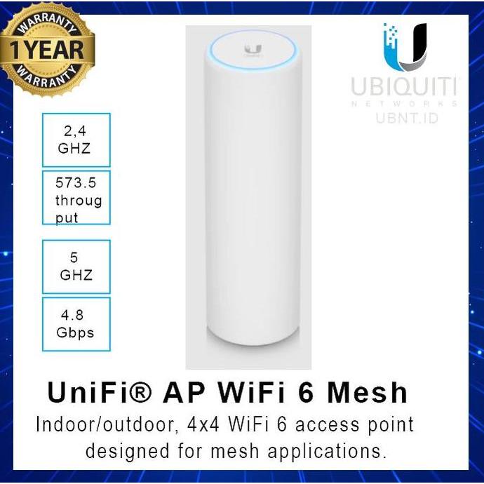 TERMURAH - Ubiquiti U6 Mesh AP Access Point WiFi 6 Mesh