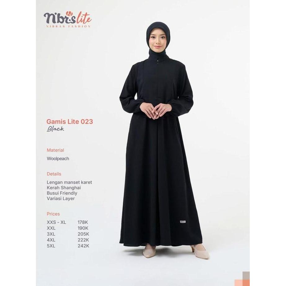 Grosir Nibras - Lite 023 - Gamis Simple - Gamis Polosan Elegan