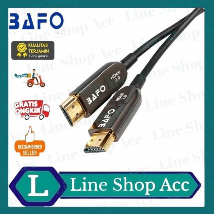TERMURAH - Kabel BAFO Hdmi Fiber Optic/Optik (15M,20m,25m,30m,40m,50m,60m,75m,100m) Laptopsource mon