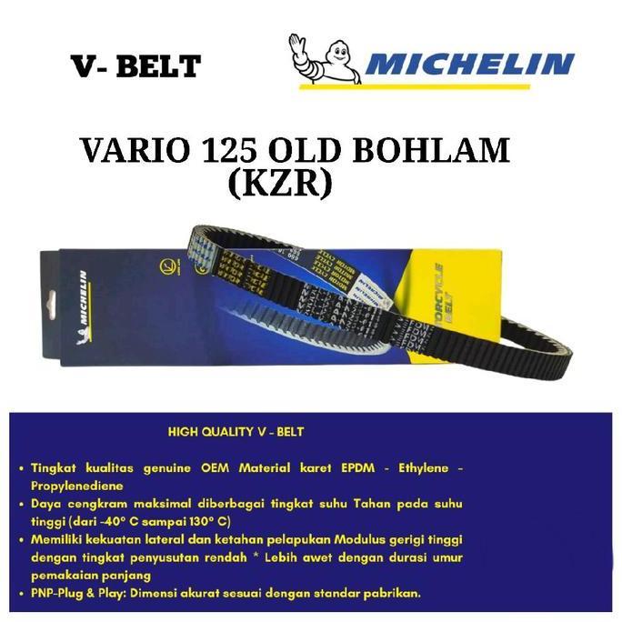 Promo VANBELT MICHELIN V-BELT EPDM VARIO 125 KZR VARIO 125 BOHLAM ORIGINAL MICHELIN Diskon