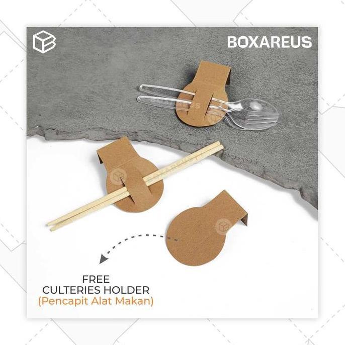 Baru- Bungkus Nasi Rice Pack Lunch Box Kertas Kemasan Makanan | Fp 165 Stiker