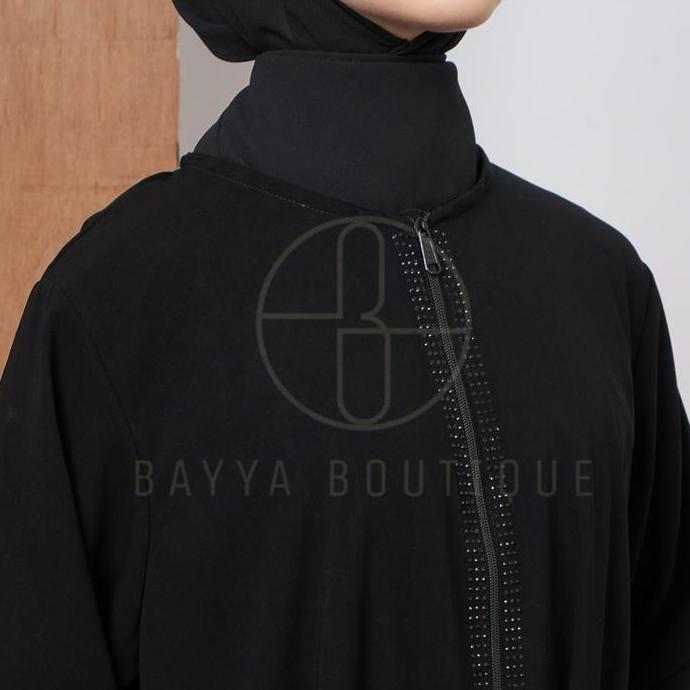 Sale Abaya Saudi Premium Zipper Black Gamis Dubai Wanita Dress Pesta Abaya Mewah Dress Mewah Abaya W