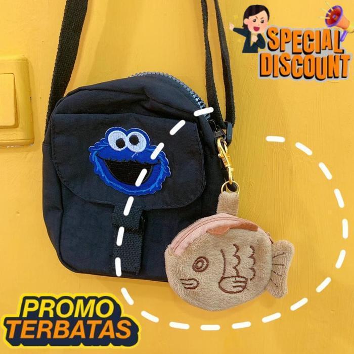 New Stock Dota Dompet Koin Headset Taiyaki Kue Ikan Import Jepang Bulu Plush Purse Dr-02