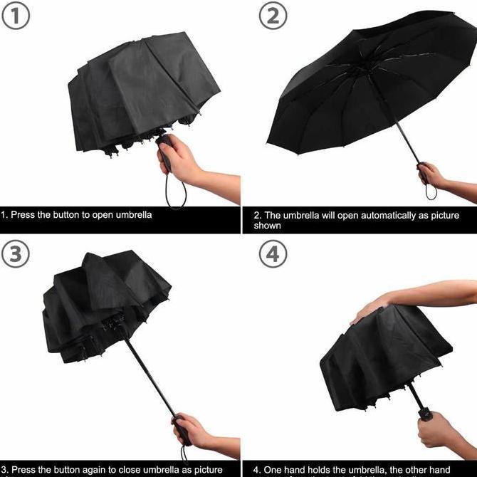 Payung Lipat Buka Tutup Otomatis