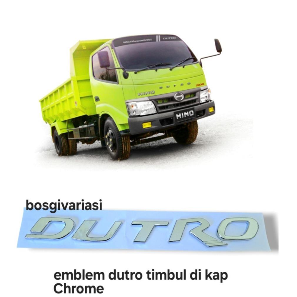 Emblem dutro hino 300 timbul chrome / emblem hino dutro sudah ada prekatnya / hino 300 dutro