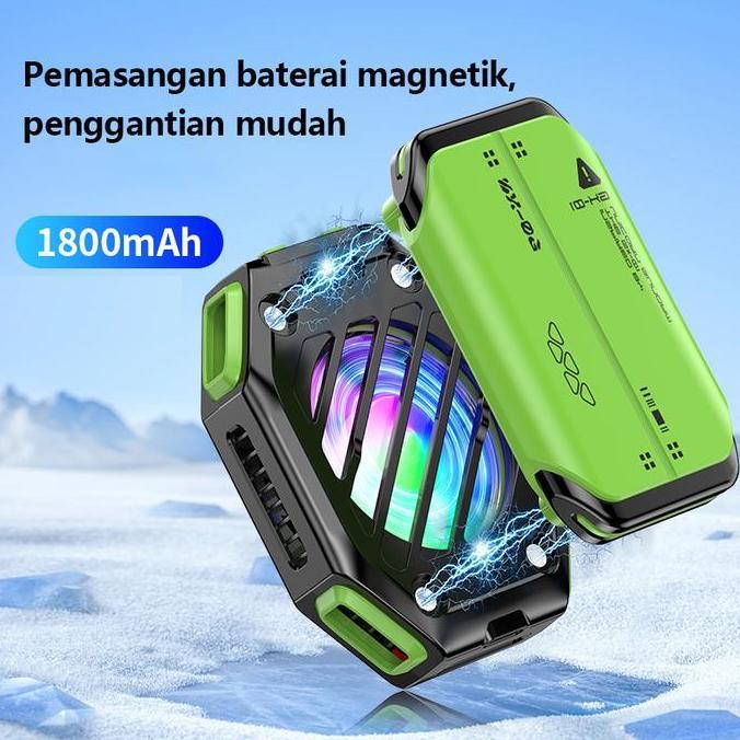 Instancodbisa- Netpac X111 1800Mah Battery Wireless Funcoler  Fan Cooler Magnetic Super Rechargeable