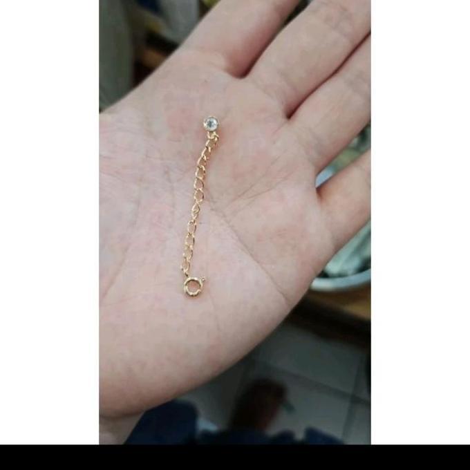 Acckita- Extension Rantai Cadangan Kalung Gelang Nori 375 Emas Asli Kuning 37,5