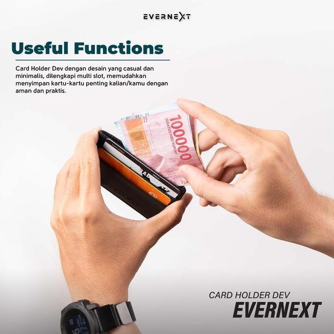 Tampilgayar- Evernext Dompet Kartu Uang Pria Card Holder Dev Pria Dompet Kulit Kartu Atm Pria Card H