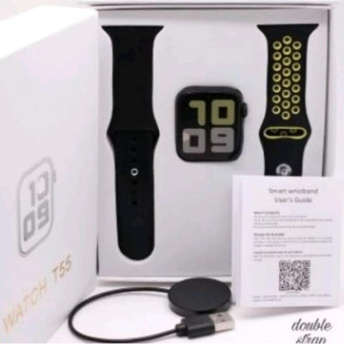 Watchtime- Jam Tangan Smart Watch T55 T500 Double Strap Bisa Panggilan Telepon