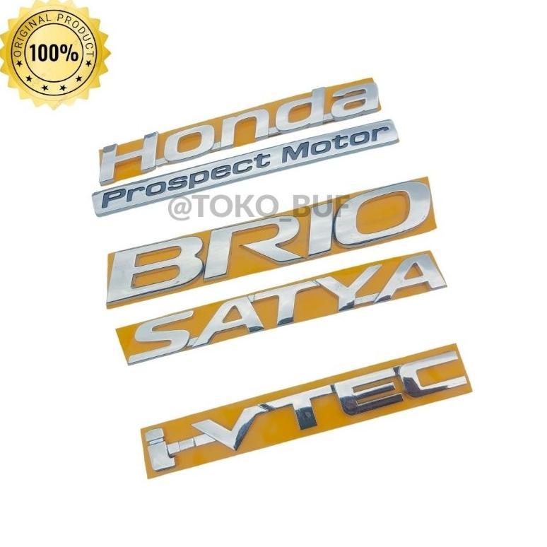 Emblem BRIO Satya 2018-2023 Original Honda / Emblem Tulisan Honda BRIO SATYA Belakang Komplit