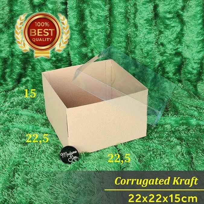 Thebest- BOX MIKA - DUS KUE - KOTAK - KARDUS 22x22x15 CM