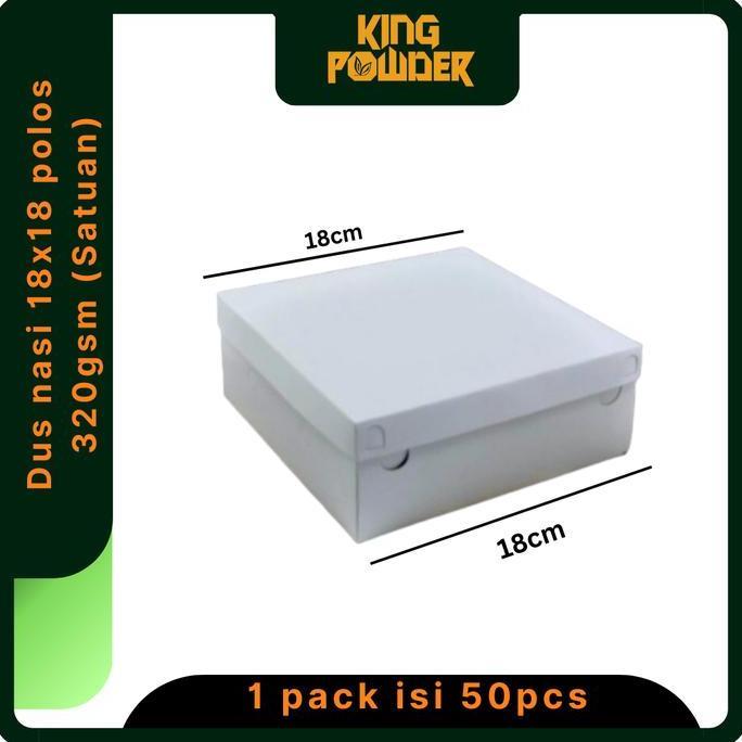 Thebest- Dus Nasi Kotak 18x18 | Dus Nasi Catering ukuran 18 | Box Nasi 320GSM