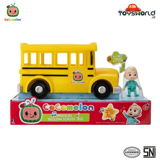 Cocomelon Feature Vehicle Yellow School Bus - Mainan Anak Toy
