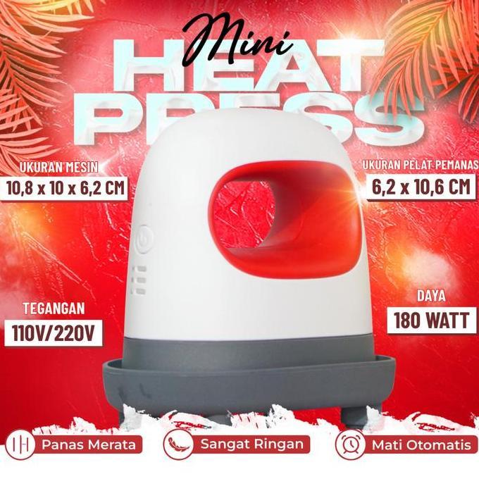 ___] MESIN PRESS MINI SABLON RED KAOS, LOGO, LABEL