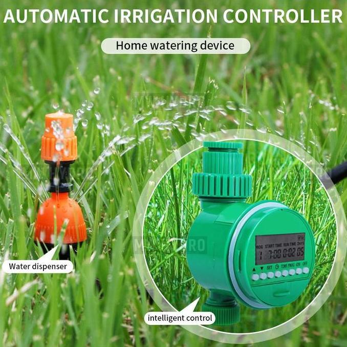 Automatic Digital Irrigation Water Timer Irigasi Misting Tetes Selang