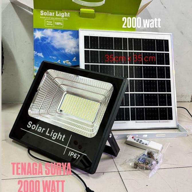Promo Terbaru, Lampu Sorot 2000Watt Led Lampu Tenaga Surya Outdoor Panel Surya 2000W 2000 Watt Garan
