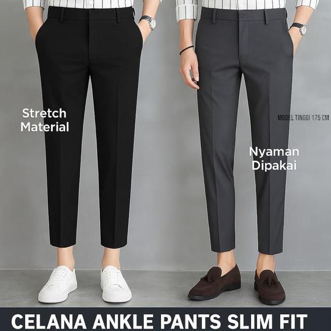 Boyboying- Nds Coleksen Ankle Pants Celana Panjang Casual Nyaman Melar Varian Slim Fit Formal Kerja 