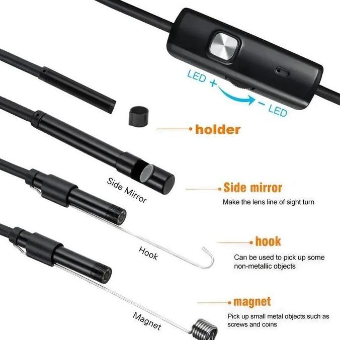 Ready stock kamera kabel endoscope android PC waterproof industrial USB 3 in 1 micro USB tipe C mini