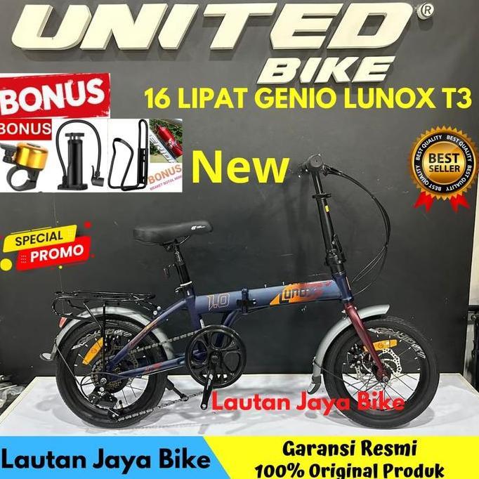 Sepeda Lipat Folding 16 Genio Lunox F371 Warna Terbaru