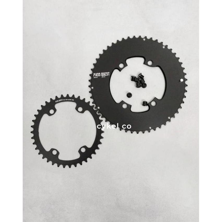 Pass Quest Bcd110 Double Chainring Shimano Dura Ace R9100 53-39T Close