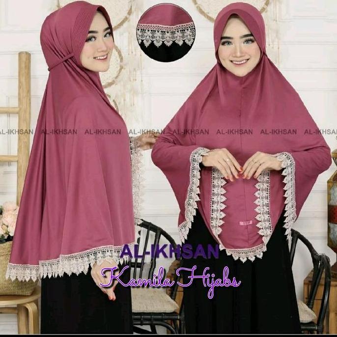 Thegirlrelig- (Cod) Jumbo Hijab Instan Al-Ikhsan Jilbab Syar'I Renda Prada Hijab Tali Renda Bawah Mu