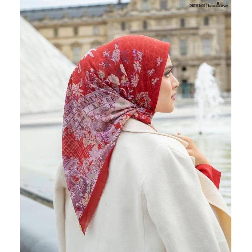 Thegirlrelig- Segi Empat Motif Ala Bs Button Buttonscarves Disney Misol Camp Parisian Emily Grid Jag