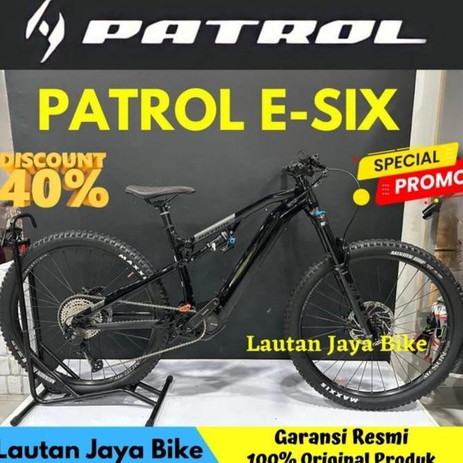 Sepeda Gunung PATROL E SIX Fork Fox Float 38 E-Bike