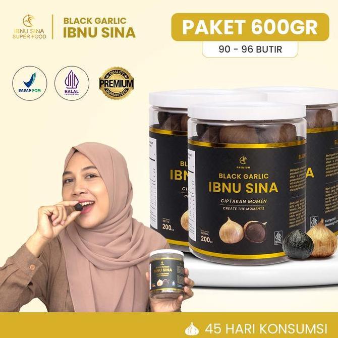 Lezat- (Original) Black Garlic | Bawang Hitam Tunggal | Ibnu Sina | 600Gr
