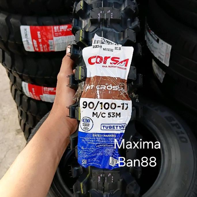 tarmijahseller - ban luar corsa 90/100-17 mt cross x tubetype