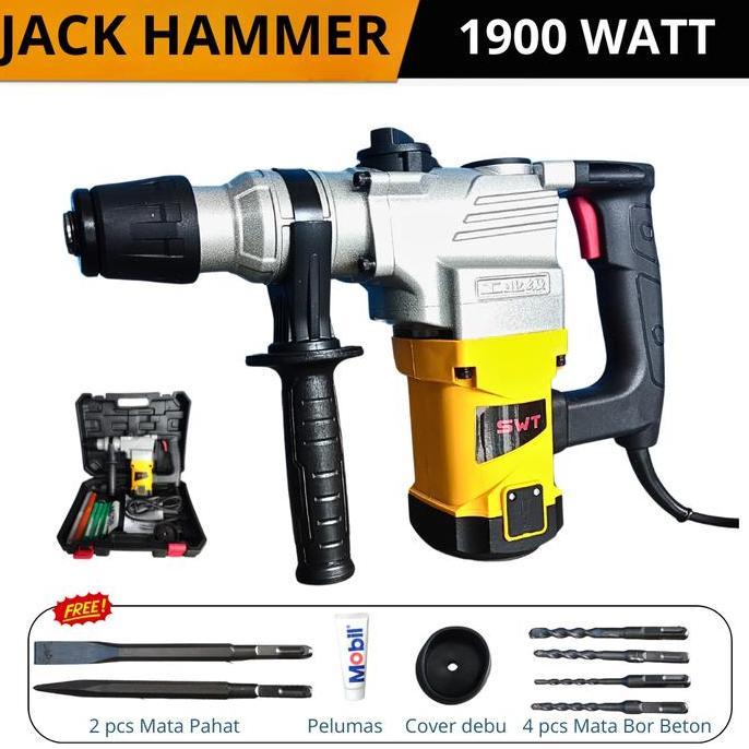 Promo Jack Hammer Bor Impact pengahcur beton Bor bobok tembok bor beton drill hammer 1900 watt Disko