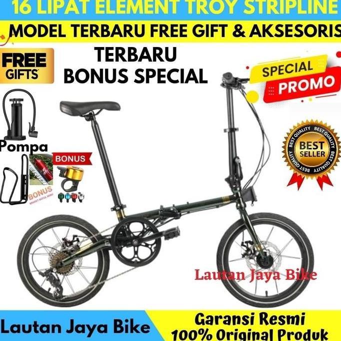 SEPEDA 16 LIPAT ELEMENT TROY 8 New 2022