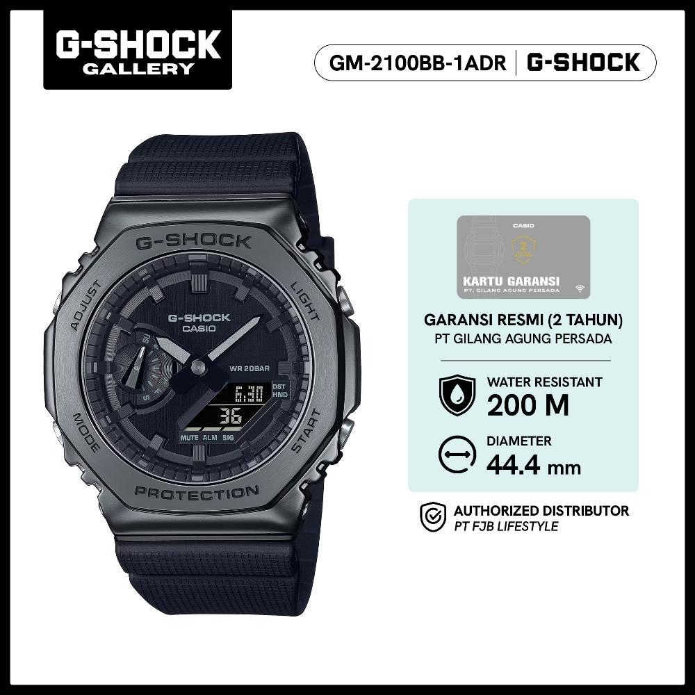 G-shock Jam Tangan Pria Original GM-2100BB-1ADR Analog Digital Black
