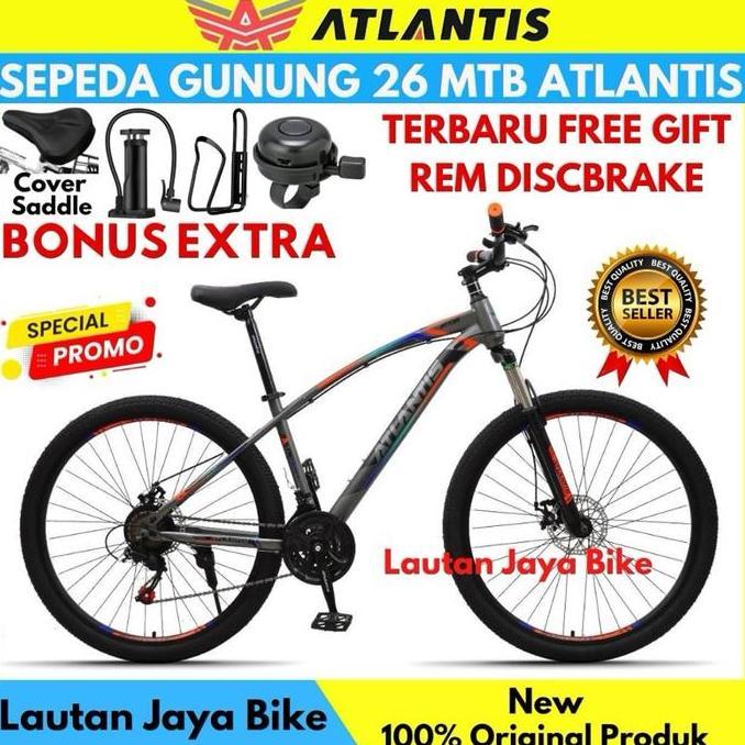 Sepeda Gunung MTB 26 Atlantis Sporty Rem Discbrake New