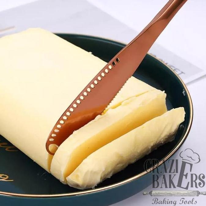 Pisau Mentega Serbaguna Stainless Steel Butter Cutter Spreader