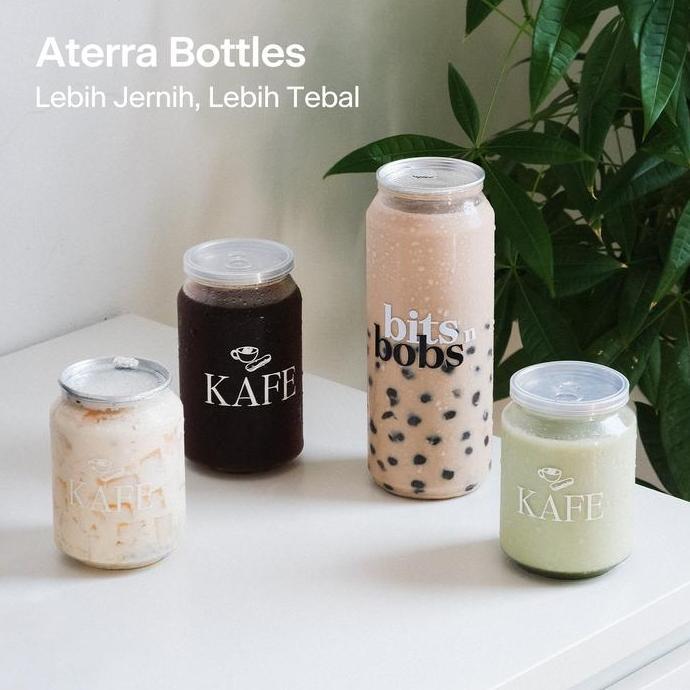 Promo Aterra | Botol 500A - Isi 100 Pcs Termasuk Tutup Lid - Pet Can Bottle 500 ml Pop Can Diskon
