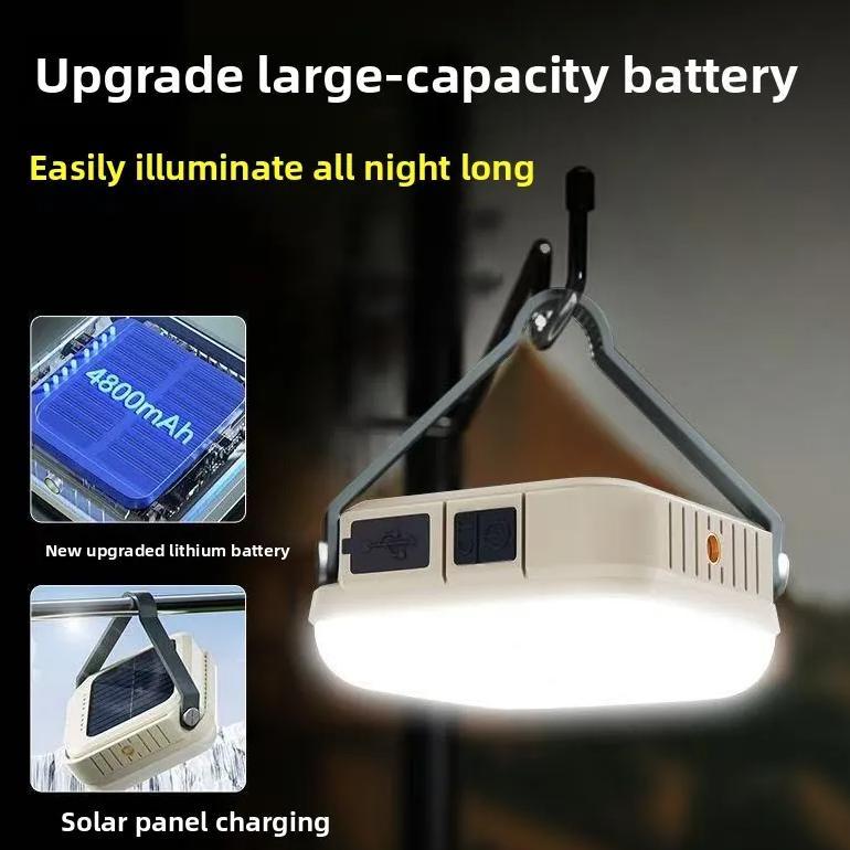 CP36 Solar LED Camping Light 4800mAh Waterproof Portable Tent Lantern USB Rechargeable Outdoor Emerg