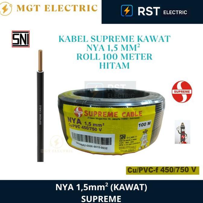 Sale Supreme Nya 1.5 Mm Grounding Rol 100 Meter  / Nya Supreme 1,5Mm Rol 100M / Kabel Listrik Kawat 