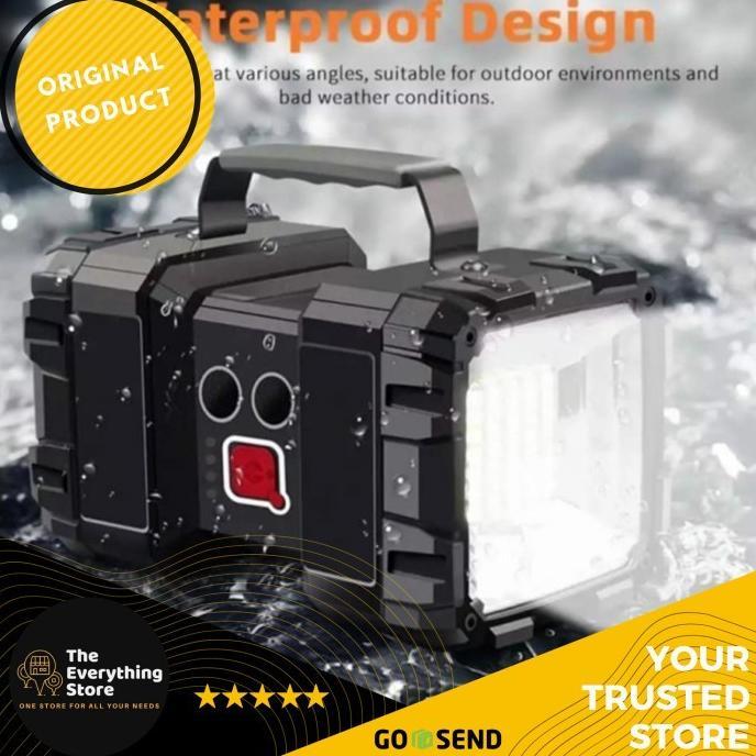 Lampu Sorot Senter LED XHP70 + 45 SMD LED Super Terang USB Charge