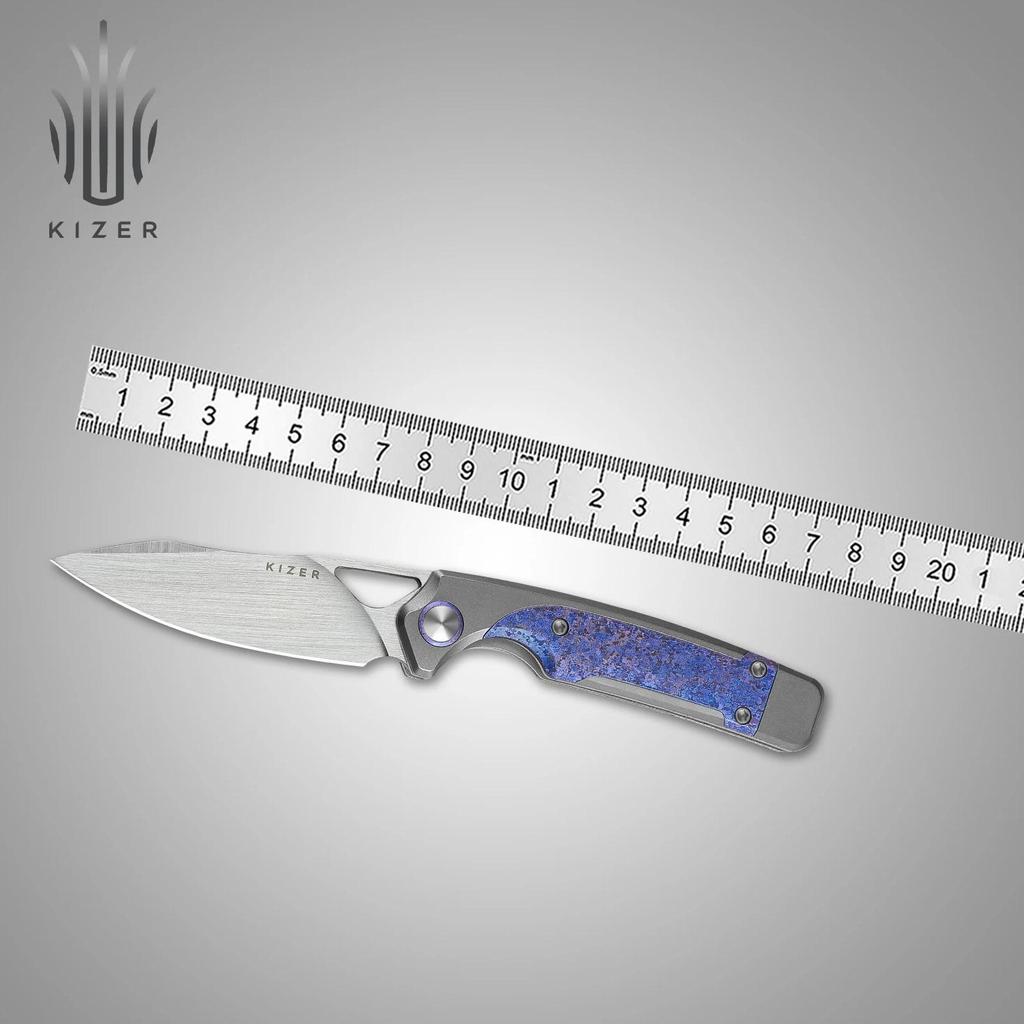 Kizer Folding Knife Ki3729A1/Ki3729A2/Ki3729A3/Ki3729A4 Ara S45VN/CPM Cruwear Blade Titanium Handle 