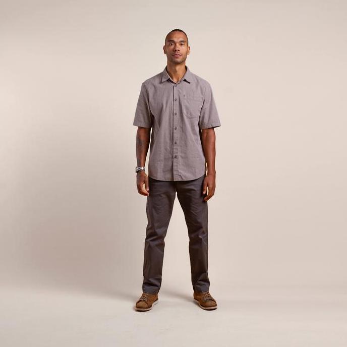 M.Gee Kemeja Casual Lengan Pendek Pria Mgee ALTO C115 Brown