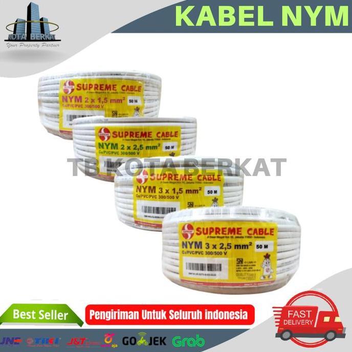 KABEL TUNGGAL/ KABEL LISTRIK NYM 3 x 1,5 PER ROLL ( 100M )