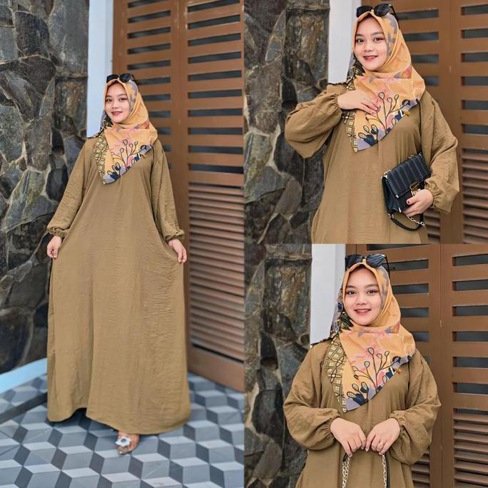 Regreg- Zira Long Daily  // Long Dress Crincle Ld120 Zira Gamis
