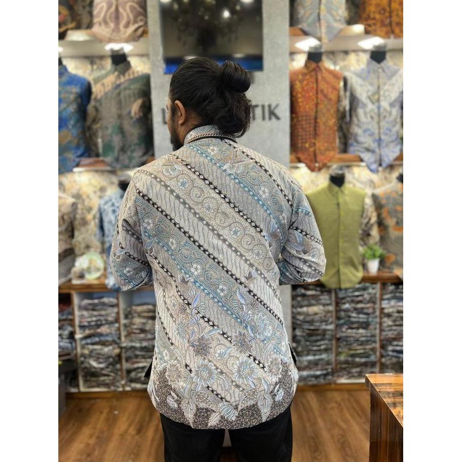 Lano Batik Premium - Kemeja Batik Sk Semi Jas - Baju Batik Pria - Kemeja Batik Pria - Kemeja Batik L