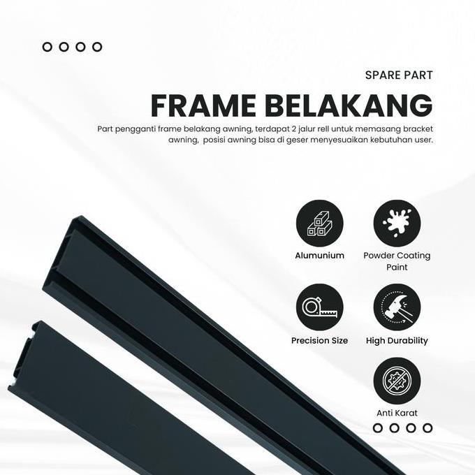 FRAME BELAKANG SIDE AWNING MOBIL OTO CAMPER ID TIPE RAIL 2 METER ORIGINAL DAN TERPERCAYA